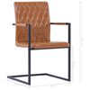 vidaXL Chaises &agrave; manger lot de 2 Cantilever cognac similicuir