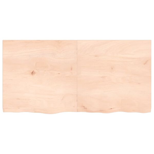vidaXL Étagère murale 120x60x(2-4) cm bois de chêne massif non traité