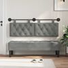 vidaXL T&ecirc;te de lit suspendue Gris fonc&eacute; 130 x 55 x 7 cm Velours