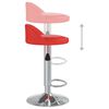 vidaXL Tabourets de bar lot de 2 rouge similicuir
