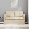 vidaXL Canap&eacute; 120cm Cr&egrave;me M&eacute;tал
