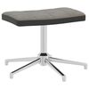 vidaXL Chaise de relaxation avec tabouret Gris clair Velours et PVC