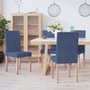 vidaXL Chaises &agrave; manger lot de 4 bleu tissu