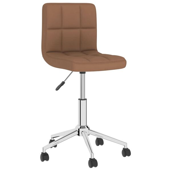 vidaXL Chaises pivotantes &agrave; manger lot de 2 marron tissu