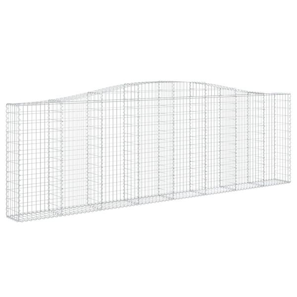 vidaXL Panier de gabions arqu&eacute; 400x30x120/140 cm Fer galvanis&eacute;