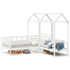 vidaXL Ensemble de lit de jour avec toit 80x200 cm bois de pin massif