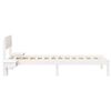 vidaXL Cadre de lit avec t&ecirc;te de lit Blanc 75 x 190 cm Pin massif