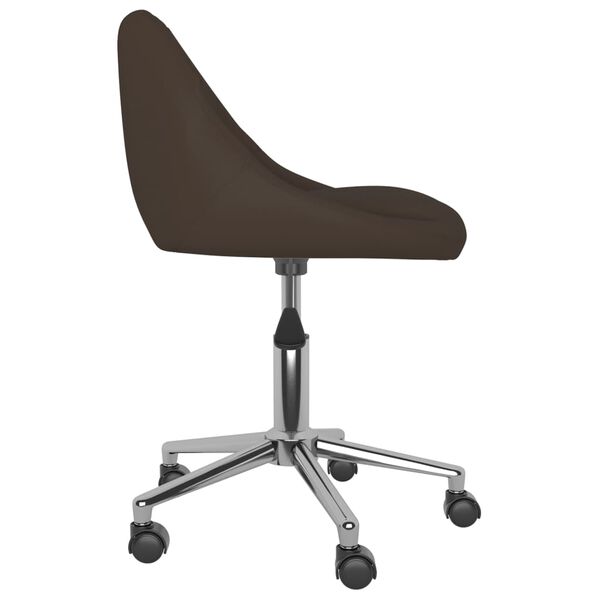 vidaXL Chaise pivotante de salle &agrave; manger Marron Similicuir