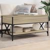 vidaXL Table basse ch&ecirc;ne sonoma 100x50x50cm bois d'ing&eacute;nierie et m&eacute;tal