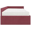 vidaXL Cadre de lit d'angle avec matelas Autre 2 pcs Rouge tissu