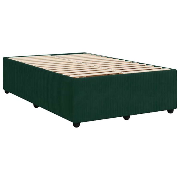 vidaXL Cadre de lit sans matelas vert foncé 120x200 cm velours