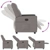 vidaXL Fauteuil inclinable Taupe Tissu