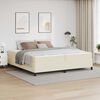 vidaXL Cadre de lit avec matelas Cr&egrave;me 200 x 200 cm tissu