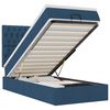VidaXL Cadre de lit ottoman avec matelas bleu 80x200 cm tissu