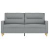 vidaXL Canap&eacute; &agrave; 2 places Gris clair 140 cm Tissu