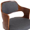 vidaXL Chaises pivotantes &agrave; manger lot de 4 gris bois courb&eacute; et tissu