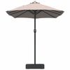 vidaXL Parasol de jardin Taupe 385 x 209 x 244 cm tissu