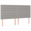 vidaXL Sommier &agrave; lattes de lit avec matelas Gris clair 200x200cm Tissu