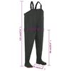 vidaXL Pantalon &eacute;chassier avec bottes Vert Pointure 46
