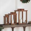 vidaXL Lanterne 3 pcs Naturel Bois d'Acajou