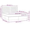 vidaXL Sommier &agrave; lattes de lit matelas et LED Noir 180x200 cm Velours