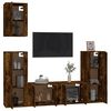 vidaXL Ensemble de meubles TV 5 pcs Ch&ecirc;ne fum&eacute; Bois d'ing&eacute;nierie