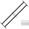 vidaXL Grille de Fen&ecirc;tre Noir 115 x 30 cm Acier enduit de poudre