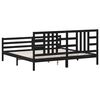 vidaXL Cadre de lit sans matelas noir 200x200 cm bois massif