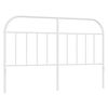 vidaXL T&ecirc;te de lit de remplacement m&eacute;tal blanc 150 cm