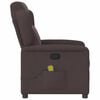 vidaXL Fauteuil de massage inclinable Marron fonc&eacute; Tissu
