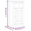vidaXL Meubles de salle de bain 3 pcs BERG noir bois de pin massif