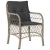 vidaXL Ensemble de salle &agrave; manger pour jardin 9 pcs Gris clair