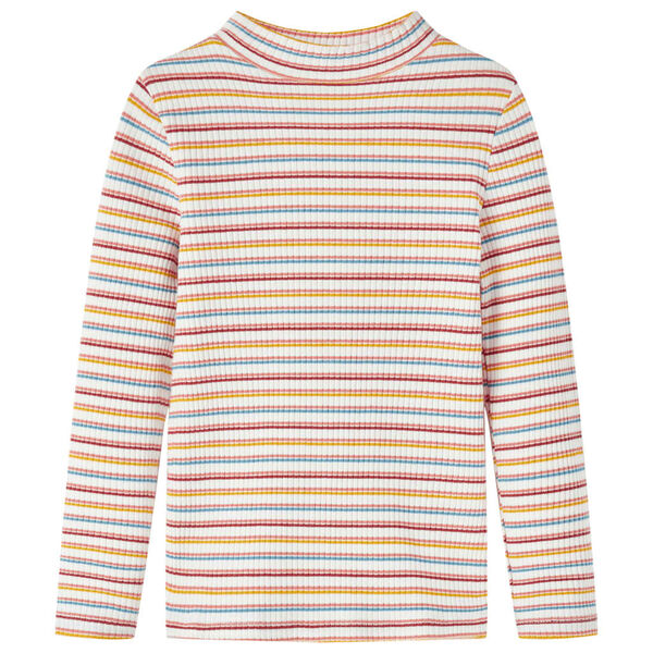 T-shirt enfants manches longues faux col roul&eacute; &eacute;cru 104