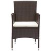 vidaXL Chaises &agrave; manger de jardin lot de 2 R&eacute;sine tress&eacute;e Marron