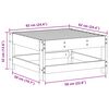 vidaXL Repose-pieds de jardin Pin massif Brun Cir&eacute; 62 x 62 x 32 cm