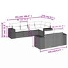vidaXL Salon de jardin avec coussins 7 pcs gris r&eacute;sine tress&eacute;e