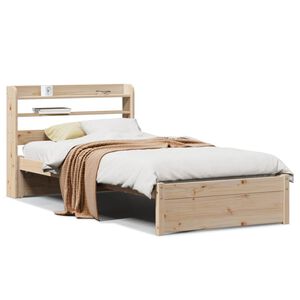 vidaXL Cadre de lit avec t&ecirc;te de lit sans matelas 90x190 cm
