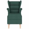 vidaXL Fauteuil avec repose-pied Vert fonc&eacute; Tissu