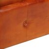 vidaXL Fauteuil Chesterfield Brun roux Cuir v&eacute;ritable