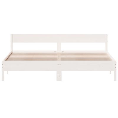 vidaXL Cadre de lit sans matelas blanc 180x200 cm bois massif de pin