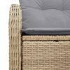 vidaXL Canap&eacute; de jardin Beige 121 x 62 x 69cm polyrotin