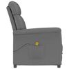 vidaXL Chaise de massage Gris fonc&eacute; 70.5 x 96.5 x 95 cm Polyester