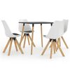 vidaXL Ensemble de salle &agrave; manger 5 pcs Noir et blanc