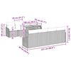 vidaXL Ensemble de canap&eacute; de jardin avec coussin 7 pcs Gris