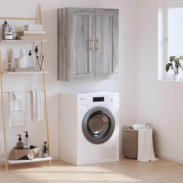 vidaXL Armoire murale sonoma gris 69,5x34x90 cm bois d'ing&eacute;nierie