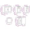 vidaXL Ensemble d'armoires de cuisine 11 pcs Porto bois d'ing&eacute;nierie