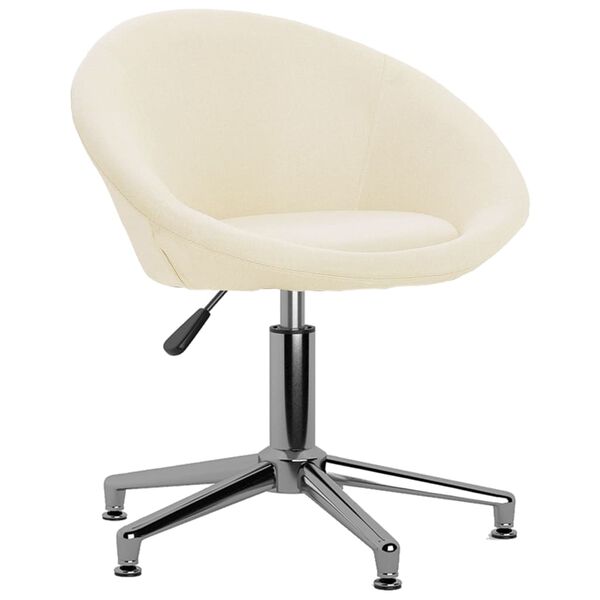 vidaXL Chaises pivotantes &agrave; manger lot de 6 cr&egrave;me tissu