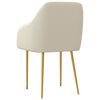 vidaXL Chaises &agrave; manger lot de 4 Cr&egrave;me Velours