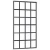 vidaXL Porte coulissante Verre ESG et aluminium 102x205 cm Noir