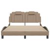 VidaXL Cadre de lit Viana sans matelas cappuccino 140x200 cm similicuir